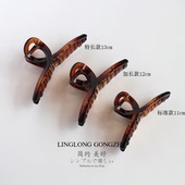 加长加大后脑勺大抓夹网红少女马尾夹鲨鱼夹特大号交叉发夹子头饰