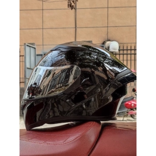 日本araione摩托车头盔男女全盔双镜片带蓝牙耳机孔个性电动车安