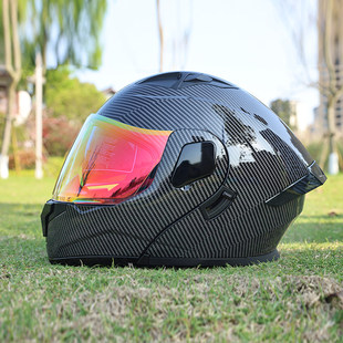 日本araione新3C认证摩托车揭面盔双镜片头盔男女加蓝牙全盔四季