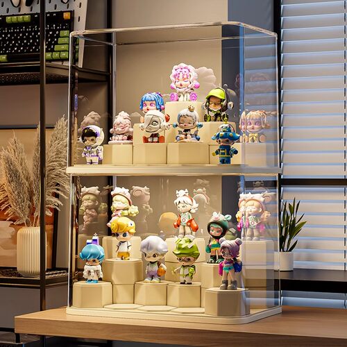 日本盲盒展示架收纳防尘压克力模型玩具积木展示柜泡泡玛特展示盒