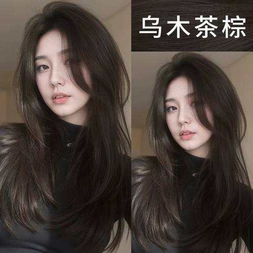 冠捷乌木茶棕免漂植物染发膏