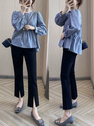 Костюм, осенние флисовые штаны, штаны-клёш, 150см, подходит для подростков, свободный прямой крой