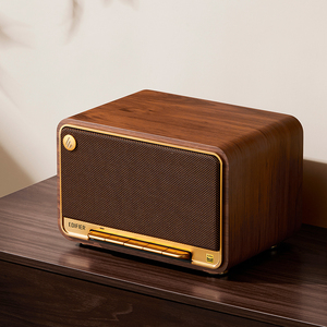 漫步者M330复古木质蓝牙音箱大功率家庭无线桌面户外客厅卧室音响
