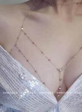身体链胸链全身性感比基尼bikini立体后背链露背装配饰body chain