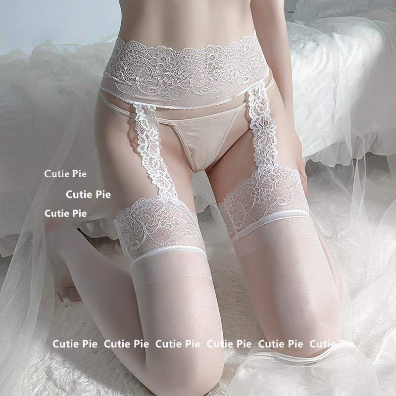 cutie:太色气 吊带袜一体式连裤袜女性感火黑色丝袜薄款长筒显瘦