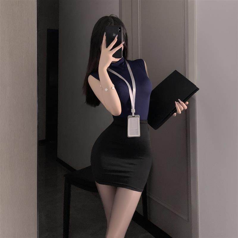 性感秘?制服?欲包臀裙qqny角色扮演空姐夜店主播辣妹短裙?身