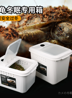 乌龟冬眠箱仓爬宠保暖干苔藓椰糠土沙用品巴西龟草龟过冬窝小房子