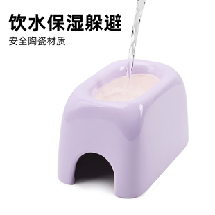 陶瓷躲避洞爬宠蛇加湿饮水躲避屋守宫肥尾洞穴饲养箱造景爬虫窝
