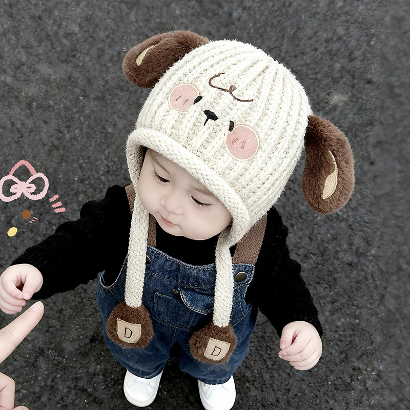 宝宝帽子冬季可爱超萌小狗