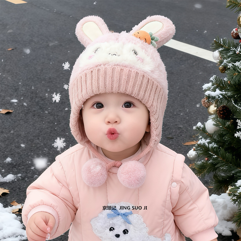 宝宝帽子秋冬可爱加厚护耳帽