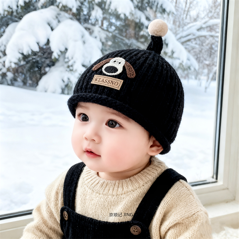 婴幼儿毛线帽秋冬季韩版可爱