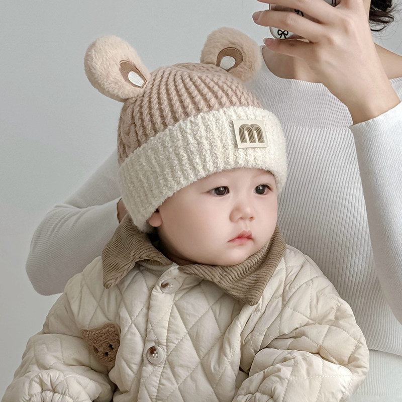 男宝宝帽子秋冬可爱超萌男女童套头毛线帽儿童加厚保暖婴儿护耳帽,童装/婴儿装/亲子装,帽子,淘宝优惠券,粉丝福利购,淘宝优惠卷