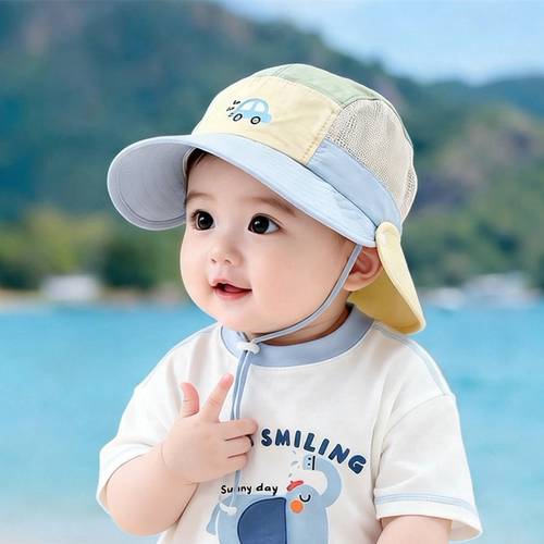 宝宝帽子夏季婴儿防晒遮阳帽薄款