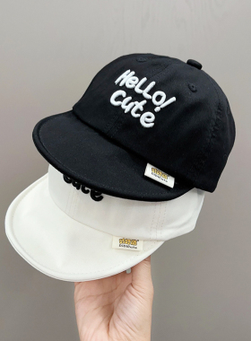 宝宝帽子春秋薄款韩版字母潮流鸭舌帽幼儿小月龄遮阳防晒棒球帽夏