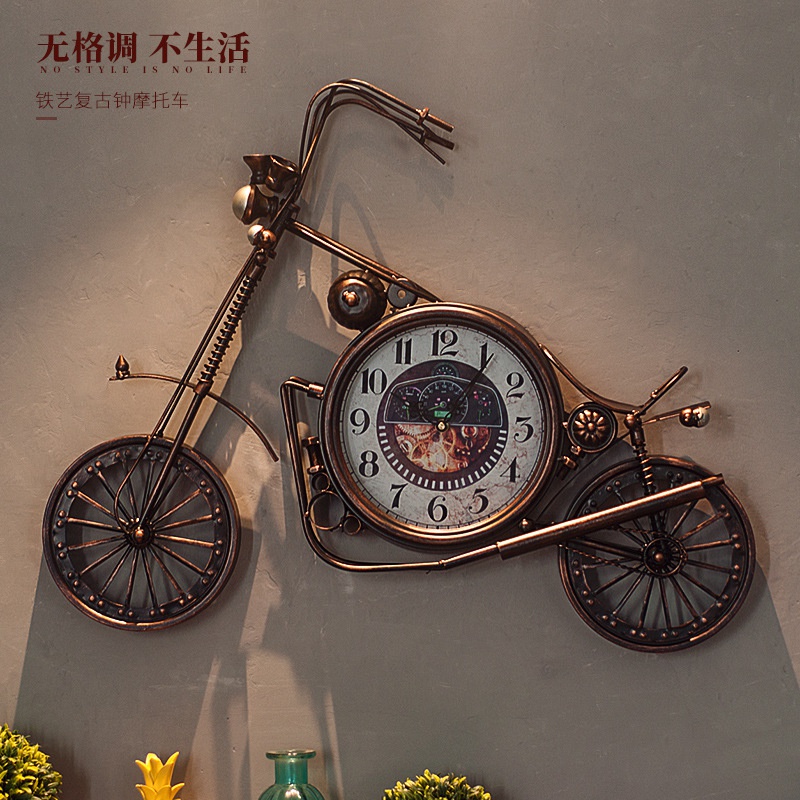 理发店烧烤店装饰创意酒吧工业风墙面个性墙上时钟摩托车挂件美式|ruв категории Домашний быт, роспись - от Buy2taobao.com для оказания профессиональной услуги покупки агента Taobao