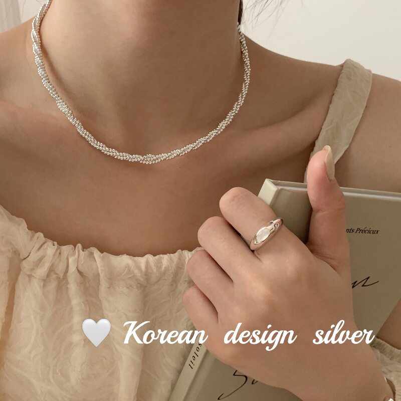 S925纯银双层叠戴锁骨链女款