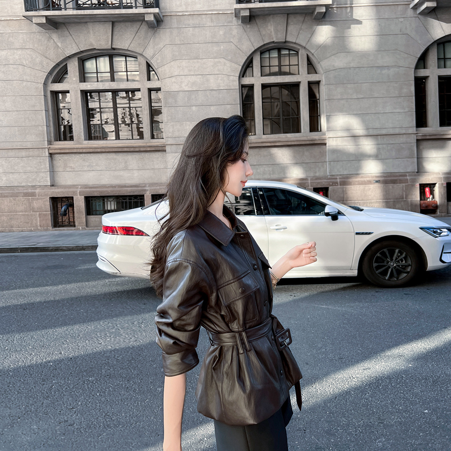 高级感pu皮衣外套女2025春秋季新款韩系流行百搭机车服短款皮夹克