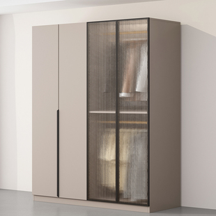 衣柜家用卧室实木生态板储物柜出租房用小户型收纳柜对开门大衣橱