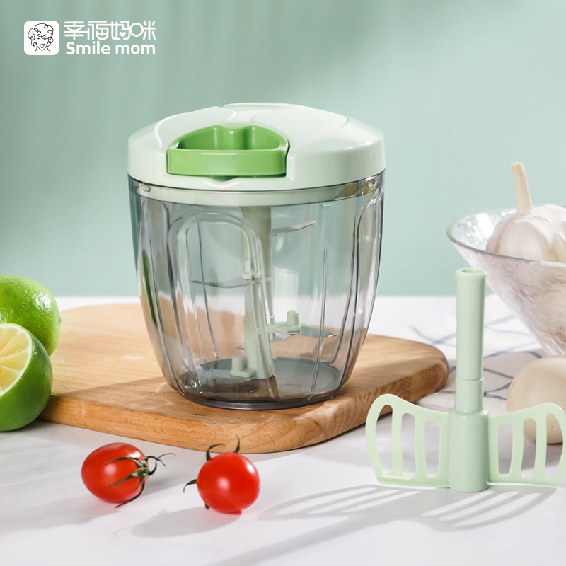 手动绞肉机家用多功能料理机小型厨房搅拌碎肉器饺子馅搅拌机神器