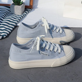 女ins潮小众学生休闲运动德训板鞋 透气百搭帆布鞋 秋 新款 2026夏季