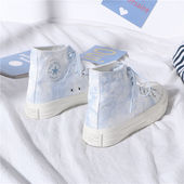 女ins韩版 板鞋 百搭爆新款 潮街拍浅变鞋 子 2026年春夏季 高帮帆布鞋