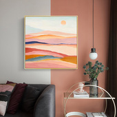 影拥 饰画北欧卧室床头挂画客厅餐厅壁画 抽象装 日出 现代简约风格