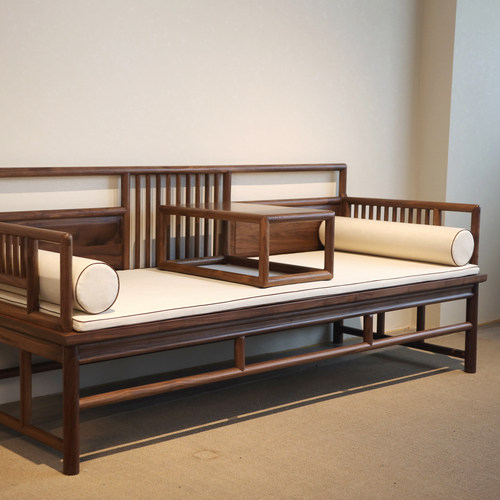 墨兰工坊新中式实木罗汉床