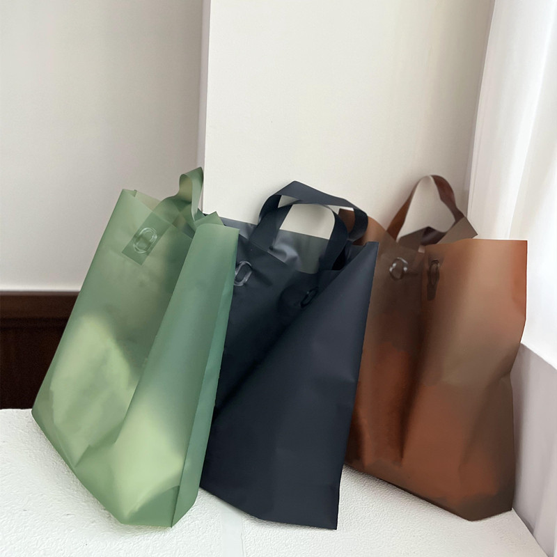 磨砂服装店手提袋子装衣服用购物礼品女装塑料手拎包装批发定制