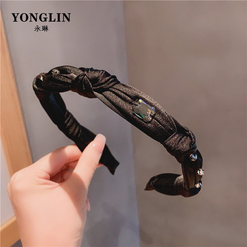 发箍布法式复古镶钻水晶