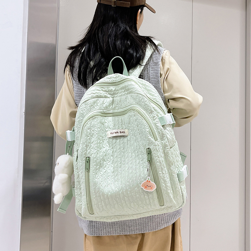 日系少女书包女韩版ins初中生可爱软妹背包高中学生大容量双肩包