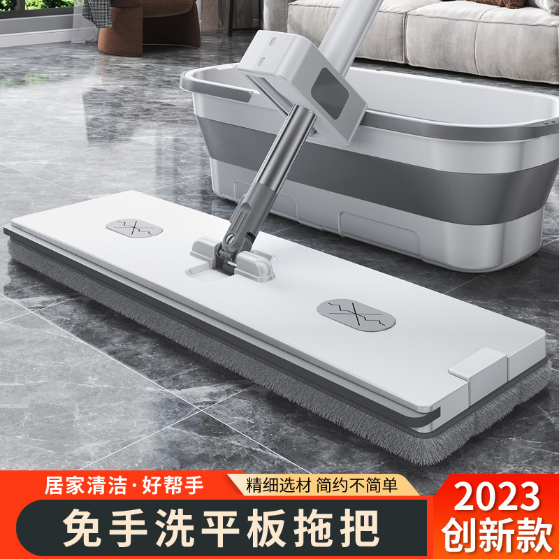 2024新款平板地拖把加大吸水懒人家用一拖净免手洗替换布神器卫生
