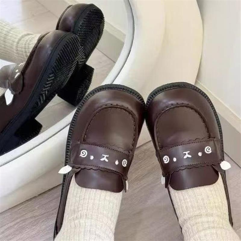 日式原创制服鞋圆头漆皮JK鞋洛丽塔鞋校供小皮鞋女浅口单鞋配裙子