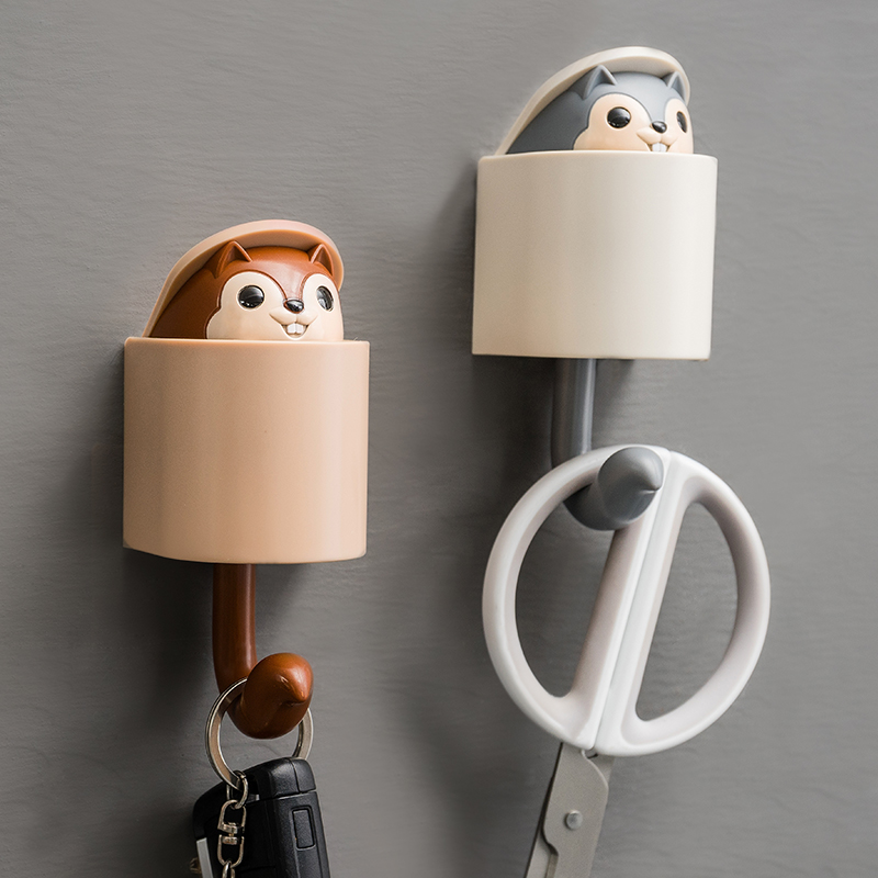 福奉祥创意松鼠挂钩门口强力粘胶免打孔可爱玄关墙面门后钥匙粘钩在类目 收纳整理, 家庭整理用具, 挂钩/粘钩中 - 来自Buy2taobao.com提供专业的淘宝代购服务