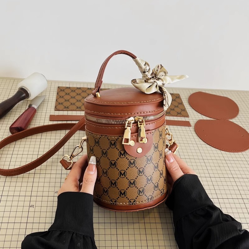 手缝水桶包圆筒diy手工包