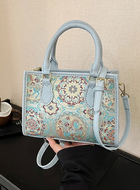 新中式国风自配布宋锦非遗风diy手工编织包包托特包自制作材料包