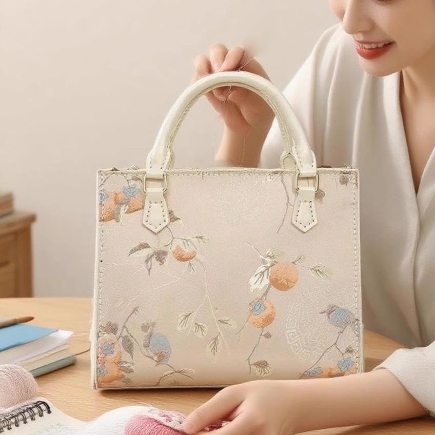 新中式diy手工编织包包国风托特包自制材料包民族风刺绣通勤包包,箱包皮具/热销女包/男包,托特包,淘宝优惠券,粉丝福利购,淘宝优惠卷