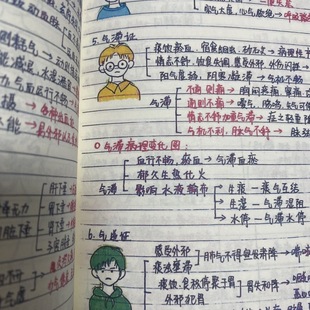 中医诊断手写笔记本自学考研考编传承医师A5大本成册记事本正版A5