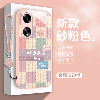 适用OPPOA1手机壳5G新款OPPO A1X玻璃A1Pro全包A1活力版带挂绳PJG110防摔OPPOPJG110硅胶oppa套0pp0活力板opa