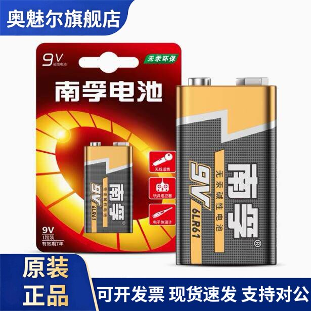 适用南孚9V九伏方块电池万能表烟雾报警器话筒玩具遥控