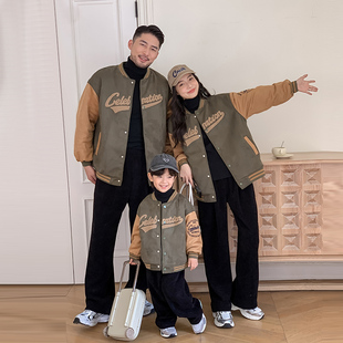 棉服冬季 大码 加厚棉衣外套洋气韩版 一家三四口冬装 棉袄 炸街亲子装
