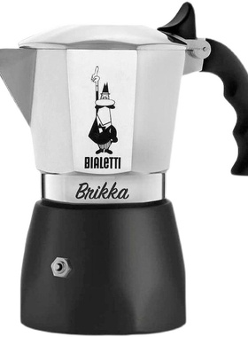 比乐蒂双气阀摩卡壶意大利bialetti加压油脂壶BRIKKA双气阀咖啡壶
