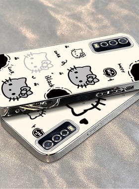 适用于vivoY70S手机壳vivoY70T/Y72T新款可爱女款全包软壳电镀银卡通可爱软壳超薄