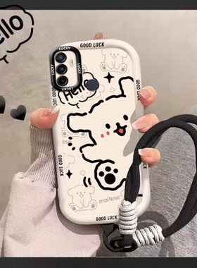 适用于OPPOA32手机壳OPPOA35/A36保护套女款卡通网红新款卡通小狗全包软壳手绳OPPOA36手机壳