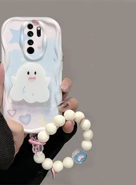 适用红米9手机壳白色幽灵Redmi9保护套女新款防摔全包红米九A的硅胶软壳可爱可爱卡通超薄潮壳红米10A保护壳