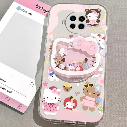 适用红米Note9Pro手机壳红米Note9【4G】【5G】女款支架手链可爱透明卡通超薄新款防摔全包