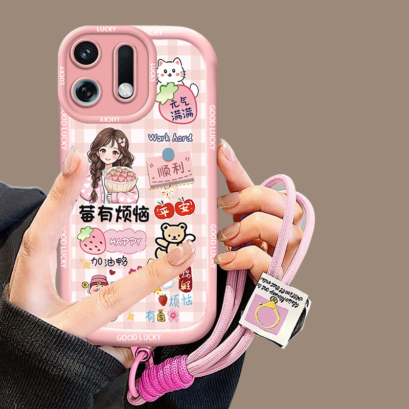 女新款卡通手绳手机壳
