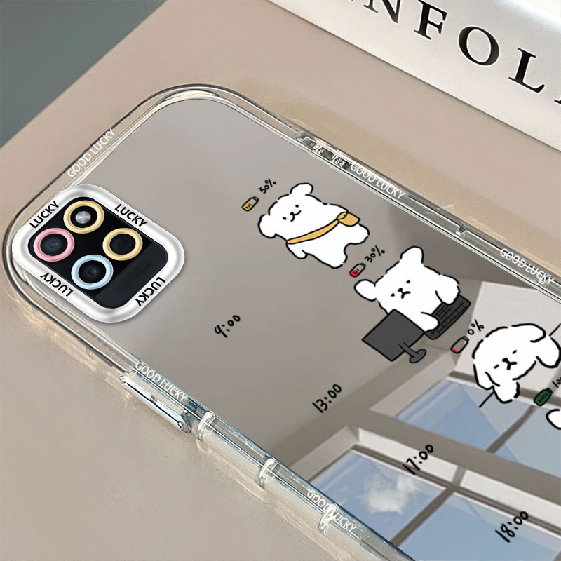 适用于真我V11手机壳镜面小狗