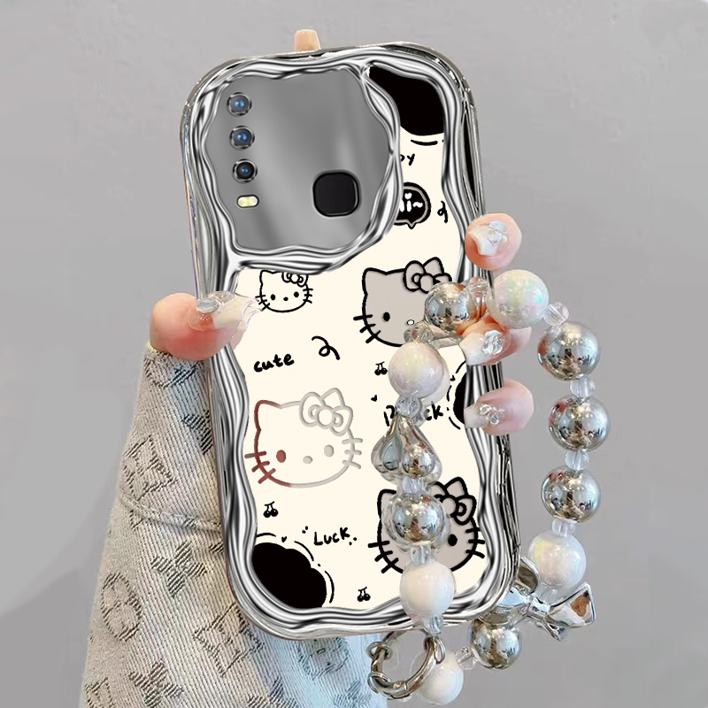 新款手链奶油电镀银手机壳