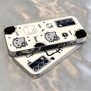 适用于OPPOK9手机壳OPPOK9Pro/K9X/K9S新款可爱女款全包软壳电镀银卡通可爱软壳超薄