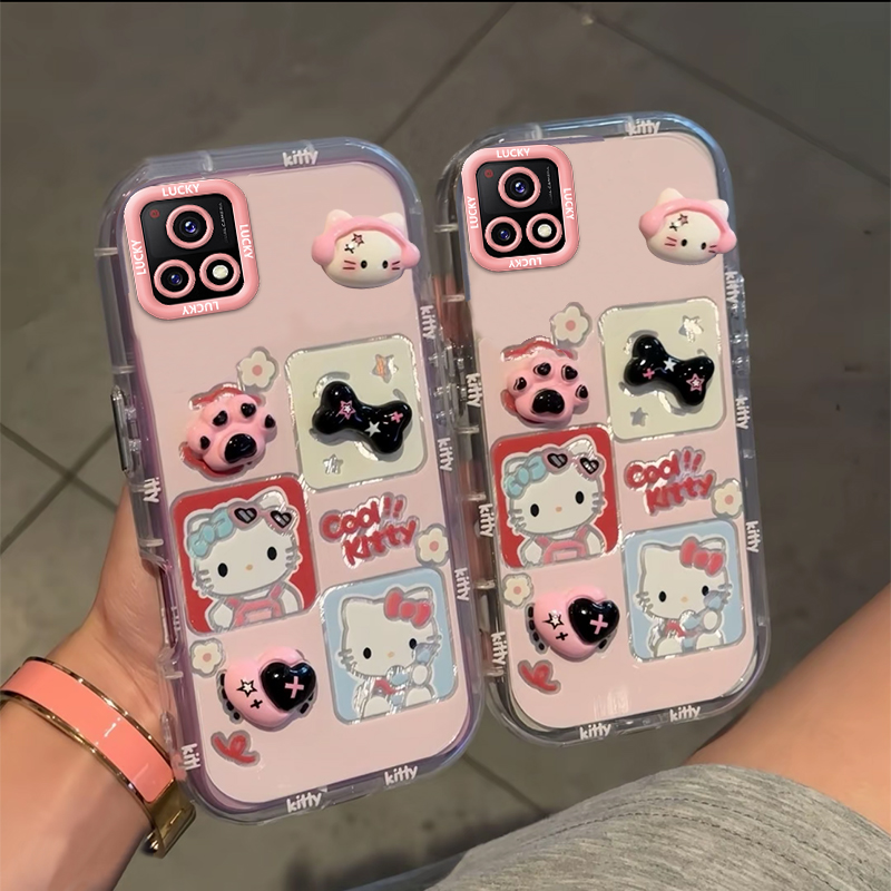 适用于iqoou3手机壳卡通镜子支架iQOOU3x/U3x标准版保护套女款防摔软壳新款可爱公仔网红高级感镜面泡芙壳